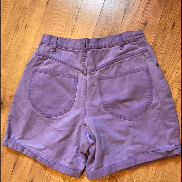 Lilac Denim Shorts - Picture 2 of 4